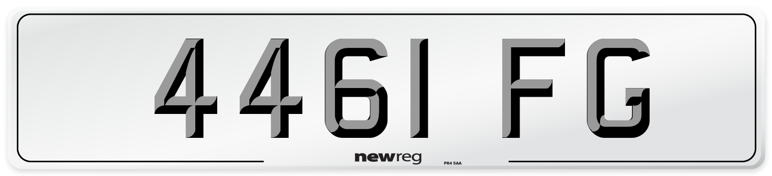 4461 FG Number Plate from New Reg